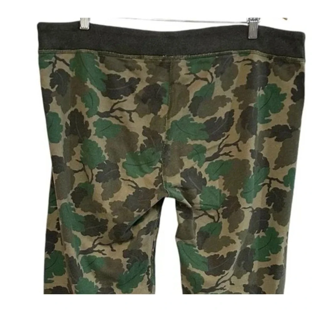 Y2K Lucky Brand Sweatpants Large Camo Leaf print Vtg 2000's Boho wide leg Nice - Picture 7 of 8